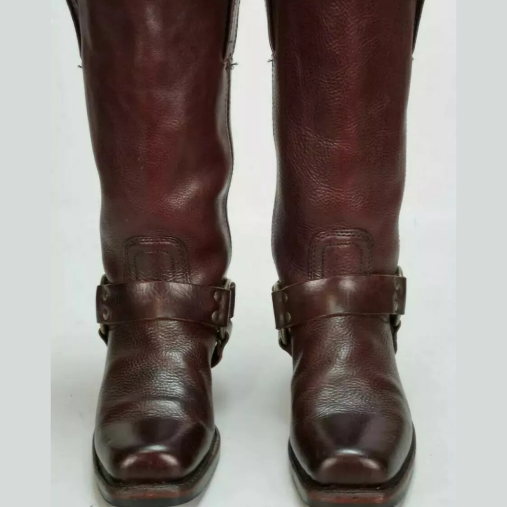 Frye Harness  Sz 7 Plum Leather Boots